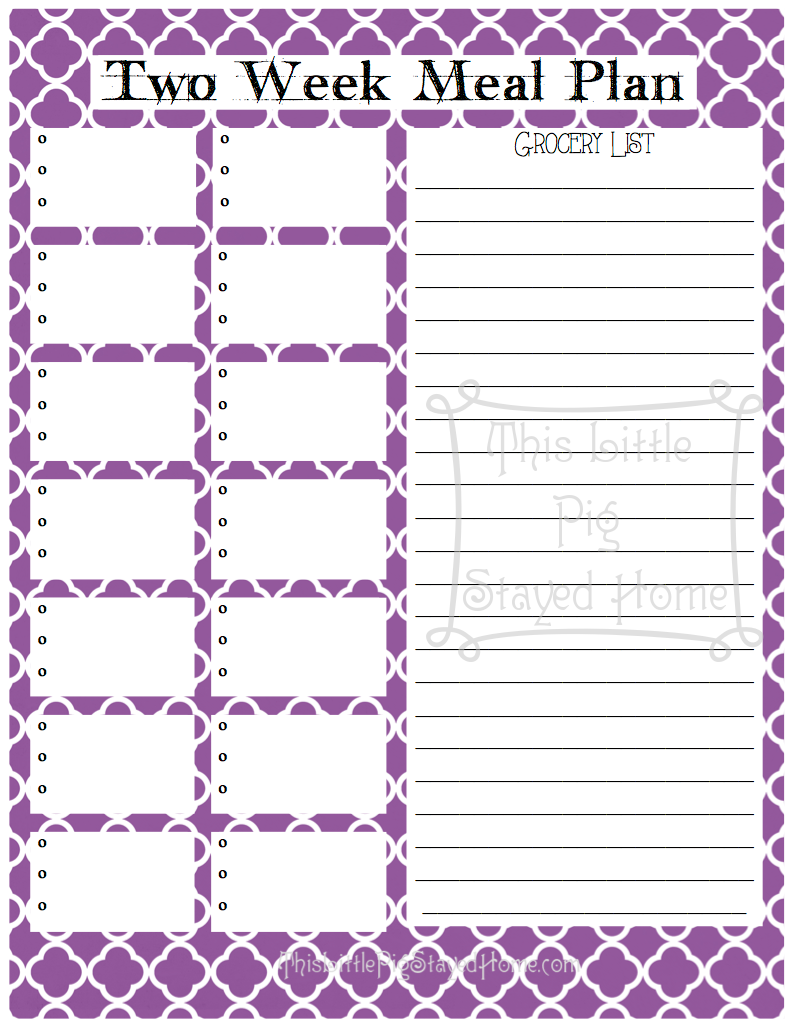 Two Week Meal Planners two-week-meal-planners
